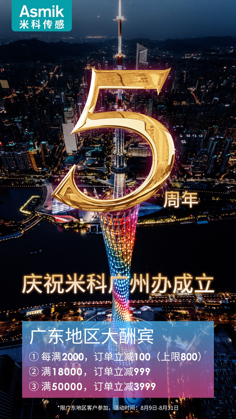 慶祝廣州辦事處成立5周年，全場滿減，感恩回饋